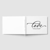 Wedding Guest Book Chic Black Script Gästebuch (Voll)