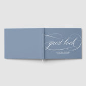 Wedding Guest Book Chic Dusty Blue Gästebuch (Voll)