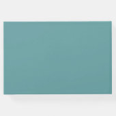 Wedding Guest Book Custom Monogram Crest Turquoise Gästebuch (Rückseite)