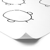 Wedding Guest Book Draw Your Face Poster (Ecke)