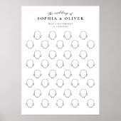 Wedding Guest Book Draw Your Face Poster (Vorne)