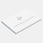 Wedding Guest Book Dusty Blue Botanicals Gästebuch (Ecke)