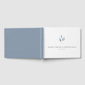 Wedding Guest Book Dusty Blue Botanicals Gästebuch (Voll)