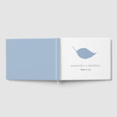 Wedding Guest Book Dusty Blue Leaf Gästebuch (Voll)