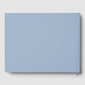 Wedding Guest Book Dusty Blue Leaf Gästebuch (Rückseite)