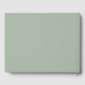Wedding Guest Book Dusty Green Leaf Gästebuch (Rückseite)