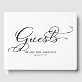 Wedding Guest Book Elegant Calligraphy Gästebuch (Vorderseite)