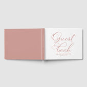 Wedding Guest Book Elegante Rose Gold Calligraphy Gästebuch (Voll)