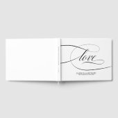 Wedding Guest Book Elegantes Schwarzes Skript Gästebuch (Voll)