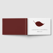 Wedding Guest Book Fall Burgundy Leaf Gästebuch (Voll)