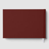 Wedding Guest Book Fall Burgundy Leaf Gästebuch (Rückseite)