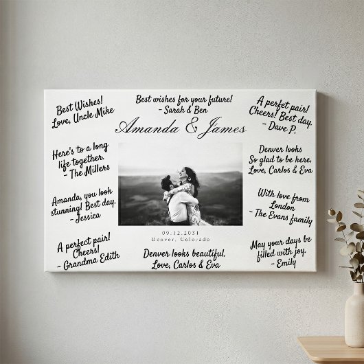 Wedding Guest Book Leinwand Alternative Guestbook