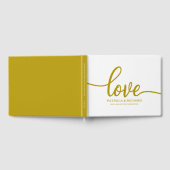 Wedding Guest Book Liebe Gold Chic Script Gästebuch (Voll)