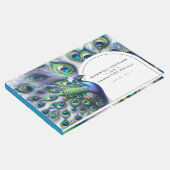 Wedding Guest Book Majestic Peacock Gästebuch (Ecke)