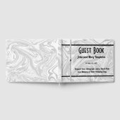 Wedding Guest Book Marble Black & White Gästebuch (Voll)