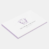 Wedding Guest Book Monogram Crest Lilac Gästebuch (Ecke)