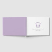 Wedding Guest Book Monogram Crest Lilac Gästebuch (Voll)