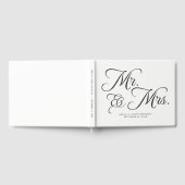Wedding Guest Book, Mr & Mrs., schwarz und weiß Gästebuch (Voll)
