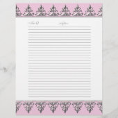 Wedding Guest Book Pages Classic Baroque Swirl Flyer (Vorne)