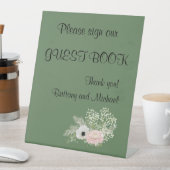 Wedding Guest Book Pedestal-Zeichen Sockelschild (In Situ)
