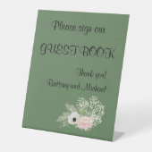 Wedding Guest Book Pedestal-Zeichen Sockelschild (Vorderseite)
