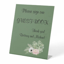 Wedding Guest Book Pedestal-Zeichen