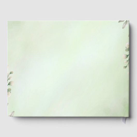 Wedding Guest Book, Personalized Linen Wedding Gästebuch (Rückseite)