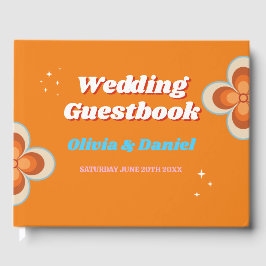Wedding Guest Book Retro Wedding 1970s Gästebuch