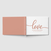 Wedding Guest Book Rose Gold Chic Script Gästebuch (Voll)