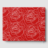 Wedding Guest Book-Rote Rose Gästebuch (Rückseite)