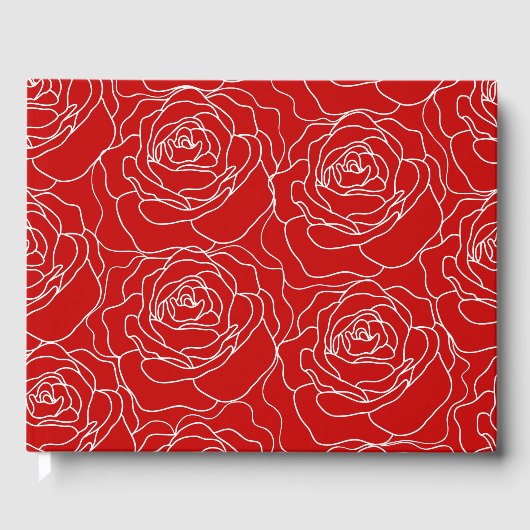 Wedding Guest Book-Rote Rose Gästebuch (Vorderseite)