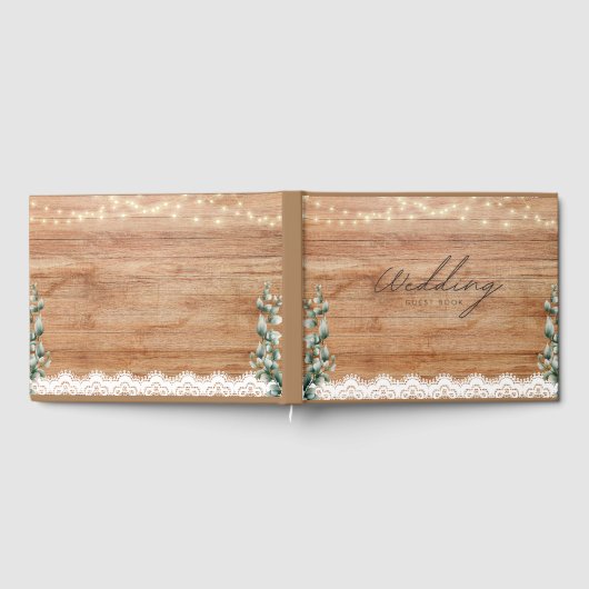 Wedding Guest book Rustic Theme Gästebuch (Voll)