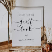 Wedding Guest Book Sign | druckbar und bearbeitbar Sockelschild