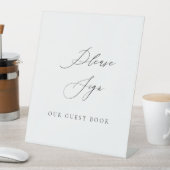 Wedding Guest Book Sign | Please Sign | Tabletop Sockelschild (In Situ)