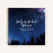 Wedding Guest Book Starry Night Galaxy Celestial Notizblock (Vorderseite)