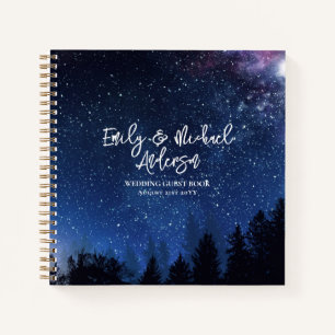 Wedding Guest Book Starry Night Galaxy Celestial Notizblock