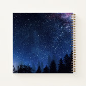 Wedding Guest Book Starry Night Galaxy Celestial Notizblock (Rückseite)