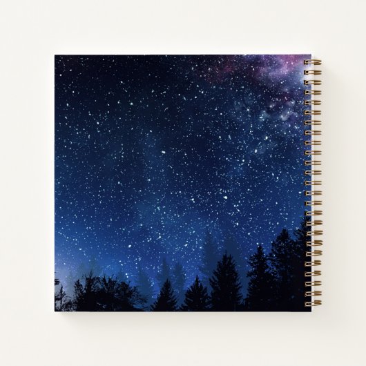Wedding Guest Book Starry Night Galaxy Celestial Notizblock (Rückseite)