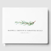 Wedding Guest Book Watercolor Botanical Rosemary Gästebuch (Vorderseite)