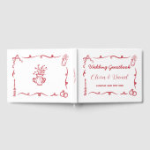 Wedding Guest Book Whimsical Hand Drawn Gästebuch (Voll)
