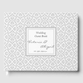 Wedding Guest Book - White & Gray Design 3 Gästebuch (Vorderseite)