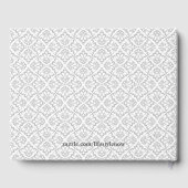 Wedding Guest Book - White & Gray Gästebuch (Rückseite)