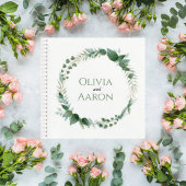 Wedding Guest Book with Botanical Wreath Cover Notizblock