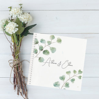 Wedding Guest Book with Eucalyptus Leaves Notizblock