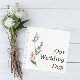 Wedding Guest Book with Romantic Botanical Design Notizblock