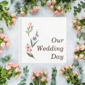 Wedding Guest Book with Romantic Botanical Design Notizblock