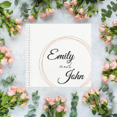 Wedding Guest Book with Terracotta Circle Notizblock