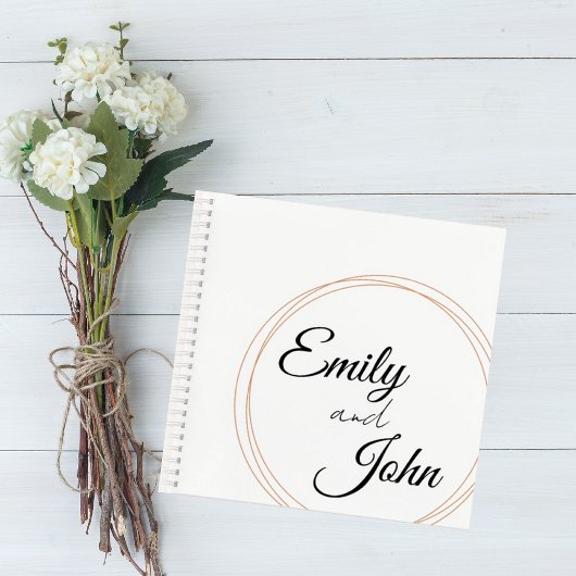 Wedding Guest Book with Terracotta Circle Notizblock