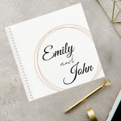 Wedding Guest Book with Terracotta Circle Notizblock