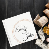 Wedding Guest Book with Terracotta Circle Notizblock